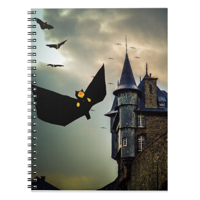 Caderno Espiral Design divertido para o Halloween (Frente)