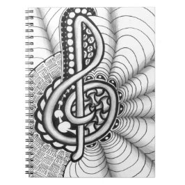 Caderno Espiral Design do Clef de triplo dos melómanos