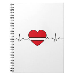 Caderno Espiral design do coração