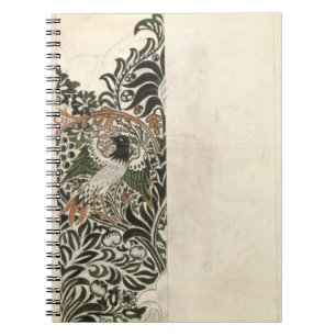 Caderno Espiral Design do "de bloco de madeira inacabado pássaro 
