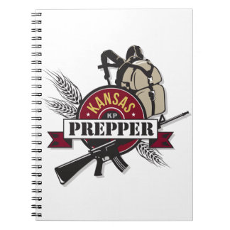 Caderno Espiral Design do logotipo de Kansas Prepper