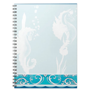 Caderno Espiral Design do mar azul