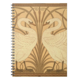 Caderno Espiral Design do papel de parede da cisne