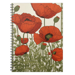 Caderno Espiral Design floral elegante