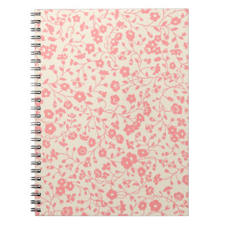 Caderno Espiral Design Floral Trepadeiras Rosa