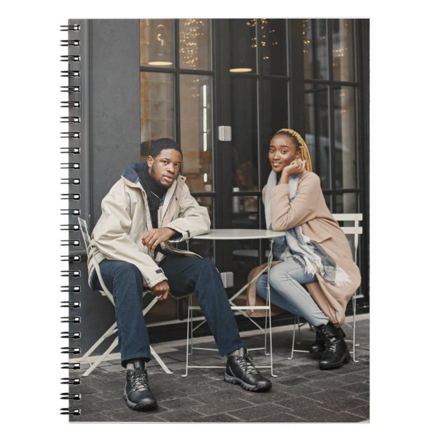 Caderno Espiral Design Foto do seu próprio Solteiro (Frente)