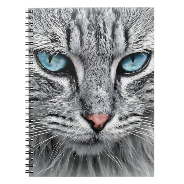 Caderno Espiral Design Fratural Da Face Cat-10682 (Frente)