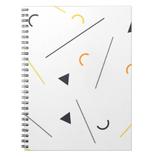 Caderno Espiral design geométrica urbana colorida, simples, de te