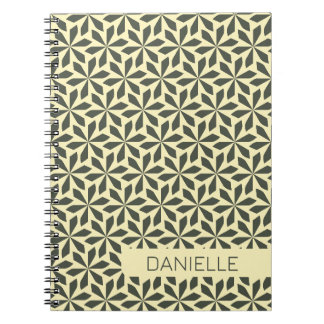 Caderno Espiral design geométrico de cinza