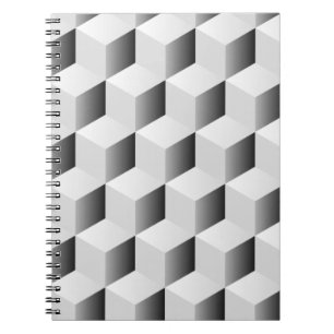 Caderno Espiral Design isométrico do cubo de fundo