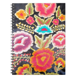 Caderno Espiral Design mexicano do bordado