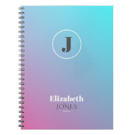 Caderno Espiral Design minimalista em cores pastosas