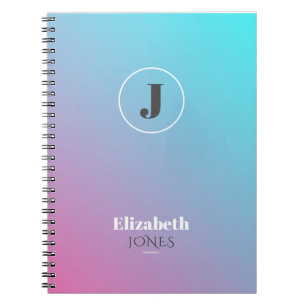 Caderno Espiral Design minimalista em cores pastosas