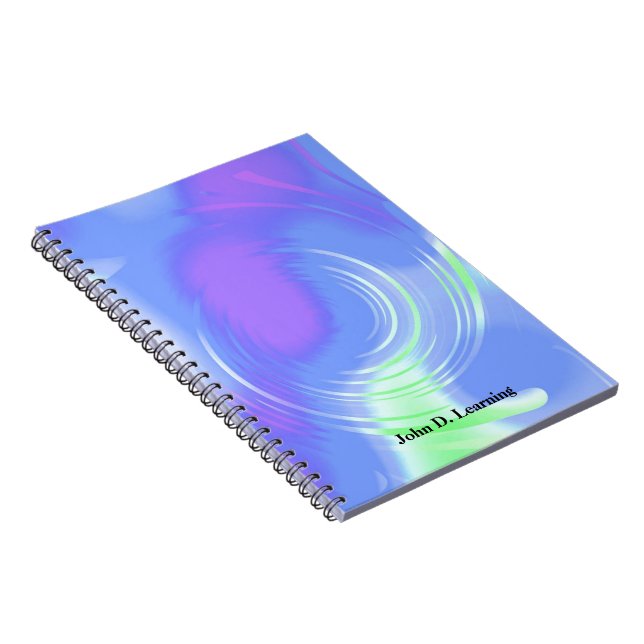 Caderno Espiral Design Moderno Abstrato Giratório (Lado Direito)