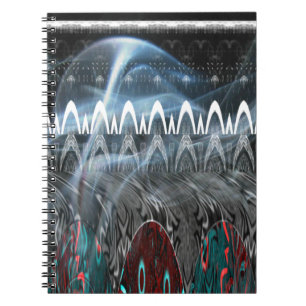 Caderno Espiral Design moderno Tribal Edgy.