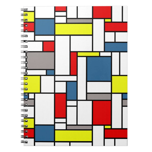 Caderno Espiral Design mondrian (Frente)