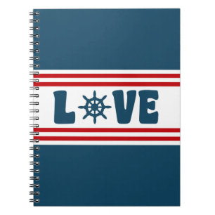 Caderno Espiral Design náutica de amor