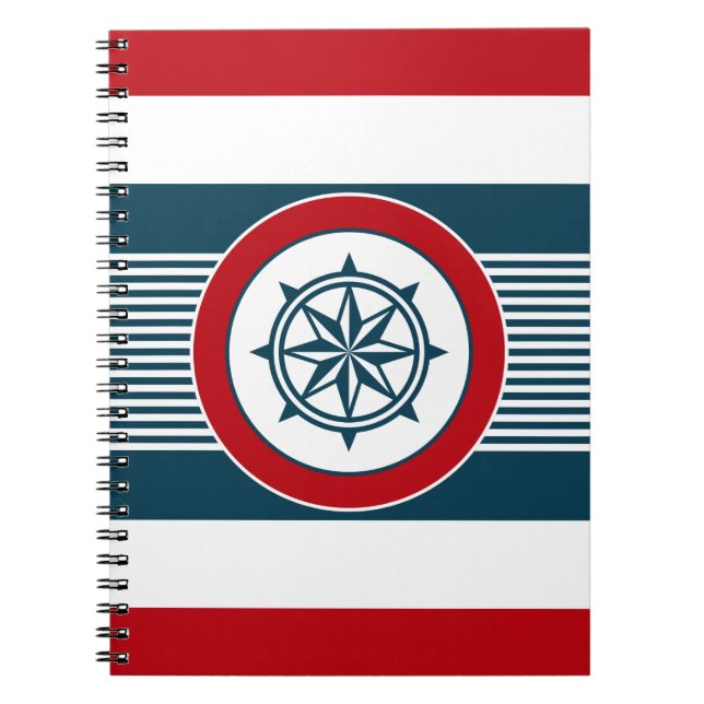 Caderno Espiral Design náutico (Frente)