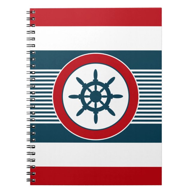 Caderno Espiral Design náutico (Frente)