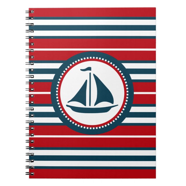 Caderno Espiral Design náutico (Frente)