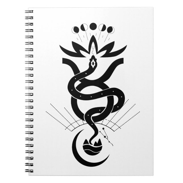 Caderno Espiral Design original para impressão Cobra de 2025, Taur (Frente)