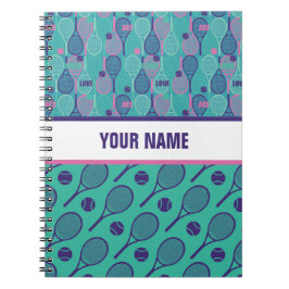 Caderno Espiral Design personalizado para jogadores Tênis, treinad