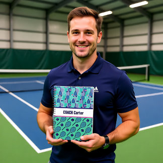 Caderno Espiral Design personalizado para jogadores Tênis, treinad