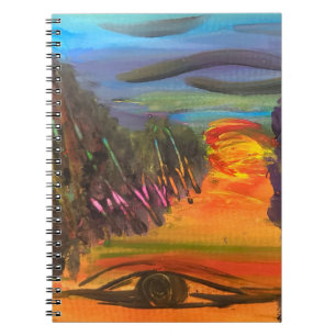 Caderno Espiral Design Pintado à Mão Horizonte Soulful