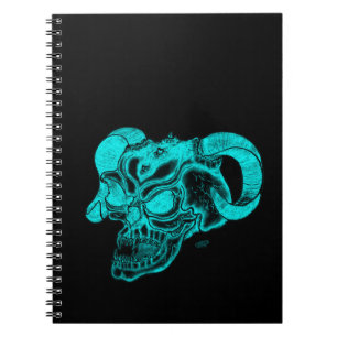 Caderno Espiral Design preto e verde do Diabo