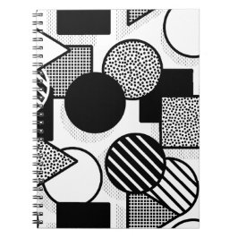 Caderno Espiral Design preto mínimo III