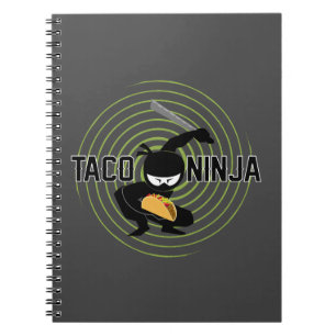 Caderno Espiral Design Taco Ninja - Notebook Fotográfico Espiral