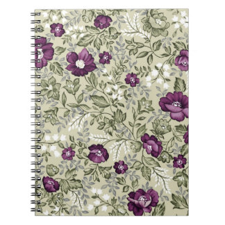 Caderno Espiral Design violeta das flores