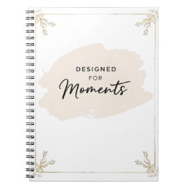 Caderno Espiral Designed for Moments – Minimalist Watercolor