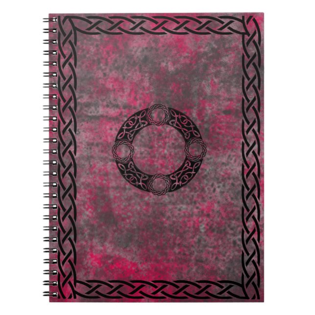 Caderno Espiral Designs de nó irlandeses (Frente)