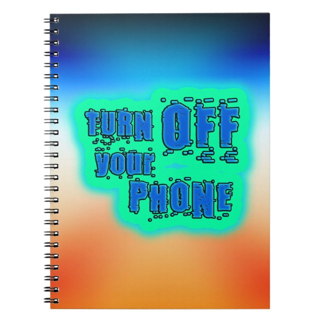 Caderno Espiral Desligue o telefone (Frente)