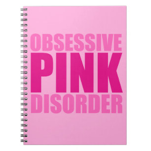 Caderno Espiral Desordem cor-de-rosa obsessiva bonito