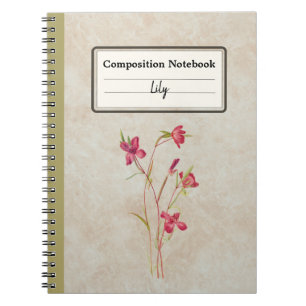 Caderno Espiral Despedida para a Composição Personalizada do Flor