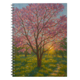 Caderno Espiral Despertar primavera - Paisagem de Árvore em Sangue