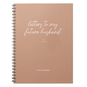 Caderno Espiral Dessert Sand Letters to My Future Husband Notebook
