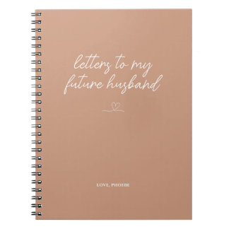 Caderno Espiral Dessert Sand Letters to My Future Husband Notebook