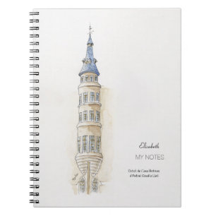 Caderno Espiral Detalhe da Casa Botines - Antoni Gaudí