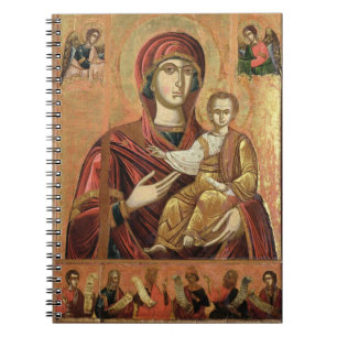 Caderno Espiral Detalhe de Madonna e da criança do Iconostas