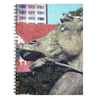 Caderno Espiral Detalhe do Cavalo da Fonte de Plaza