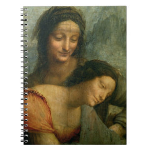 Caderno Espiral Detalhe do Virgin e do St Anne do Virgin