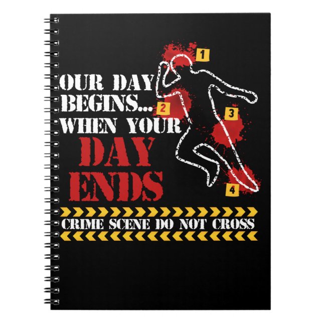 Caderno Espiral Detetive do Crime do Investigador Forense (Frente)