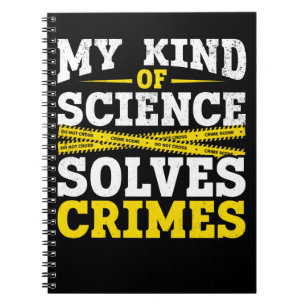 Caderno Espiral Detetive Forense Solver de Criminalidade Científi