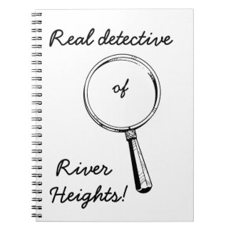 Caderno Espiral Detetive real de alturas do rio!: Bonito para