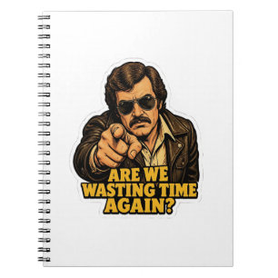 Caderno Espiral Detetive Retro Engraçado Perdendo Tempo no Escritó