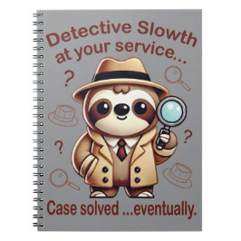 Caderno Espiral "Detetive Sloth" Sloth Private Eye