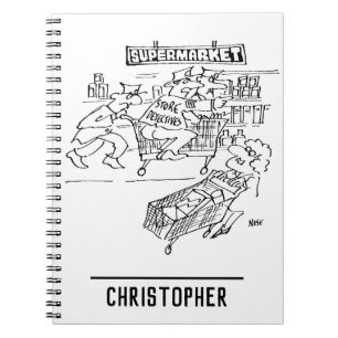 Caderno Espiral Detetives de armazenamento em um supermercado